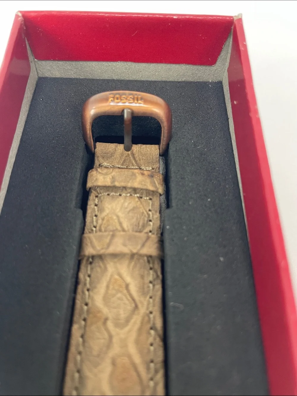 Fossil Brown Leather Strap SunDial Watch